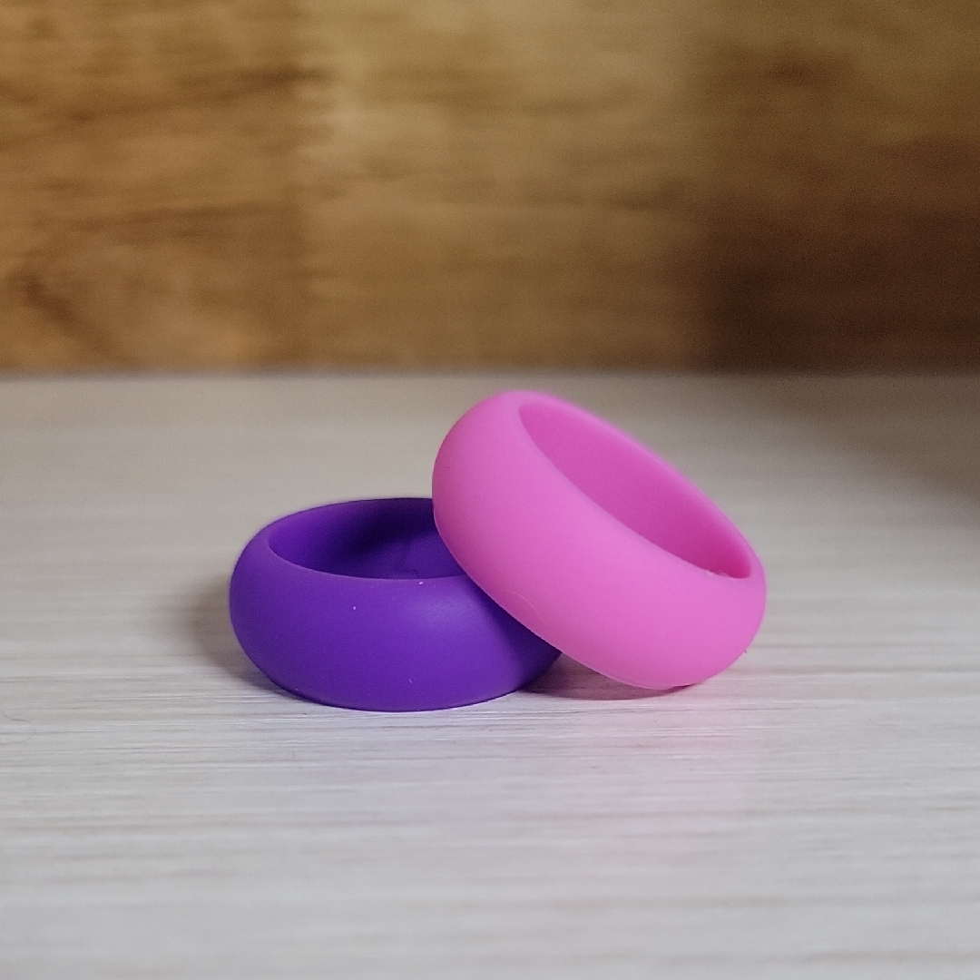 Last Set Pink And Purple Silicone Ring Set